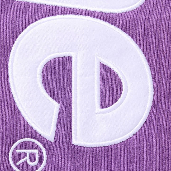 Supreme Satin Applique Hooded Sweatshirt Violet