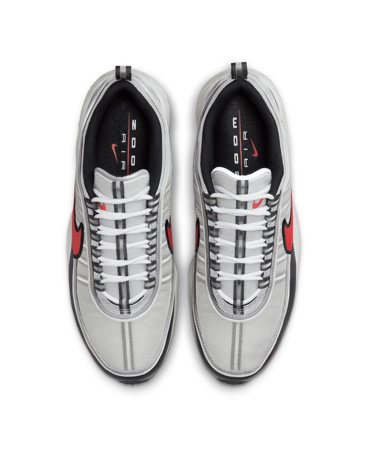 II1161-095 Nike Air Zoom Spiridon Metallic Silver Sport Red (Men's)