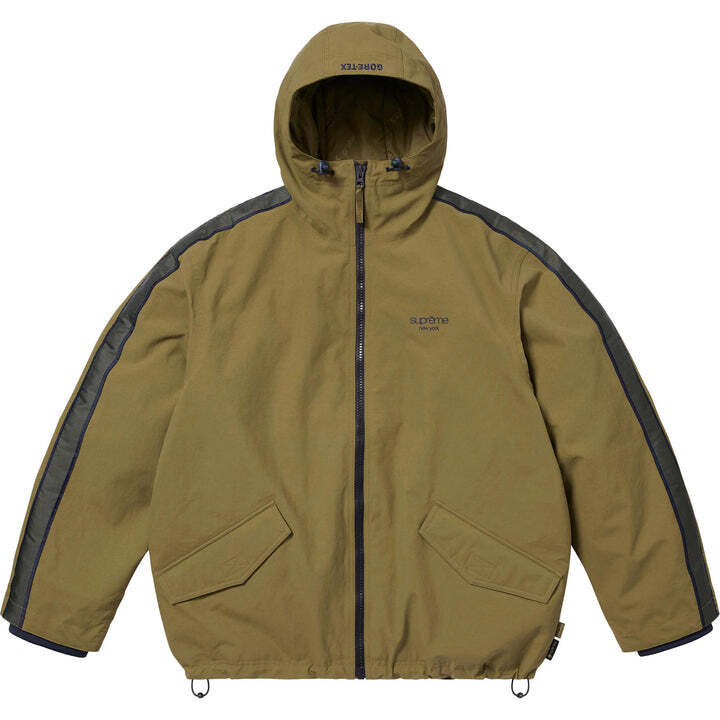 Supreme GORE-TEX Stripe Hooded Jacket Olive
