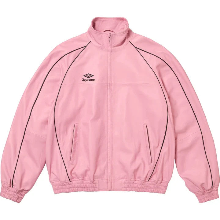Supreme Umbro Leather Track Jacket Pink