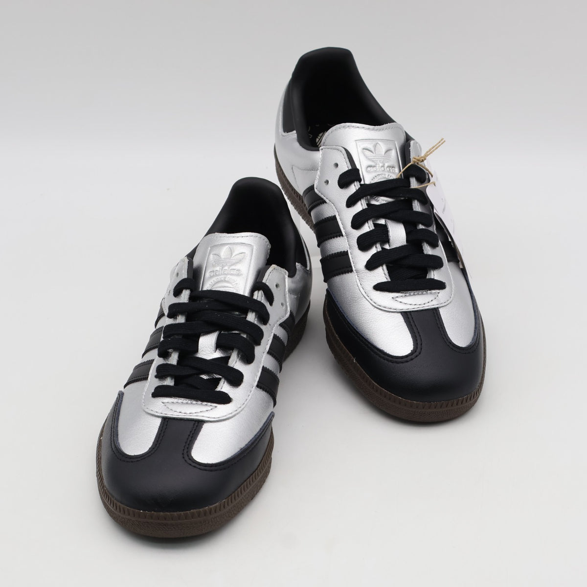 KI8464 adidas Originals Samba OG Silver Metallic Core Black Dark Brown (Men's)