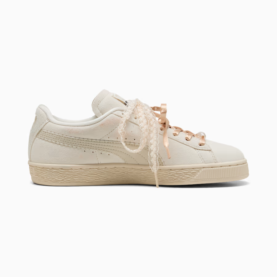 408330-01 Puma Suede Bloom "Frosted Ivory/Silver Fog" (Women's)