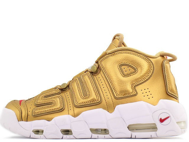 902290-700 Supreme Ã Nike Air More Uptempo "Metallic Gold" (Men's)