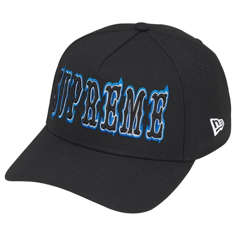 Supreme Gothic Outline Adjustable New Era Black