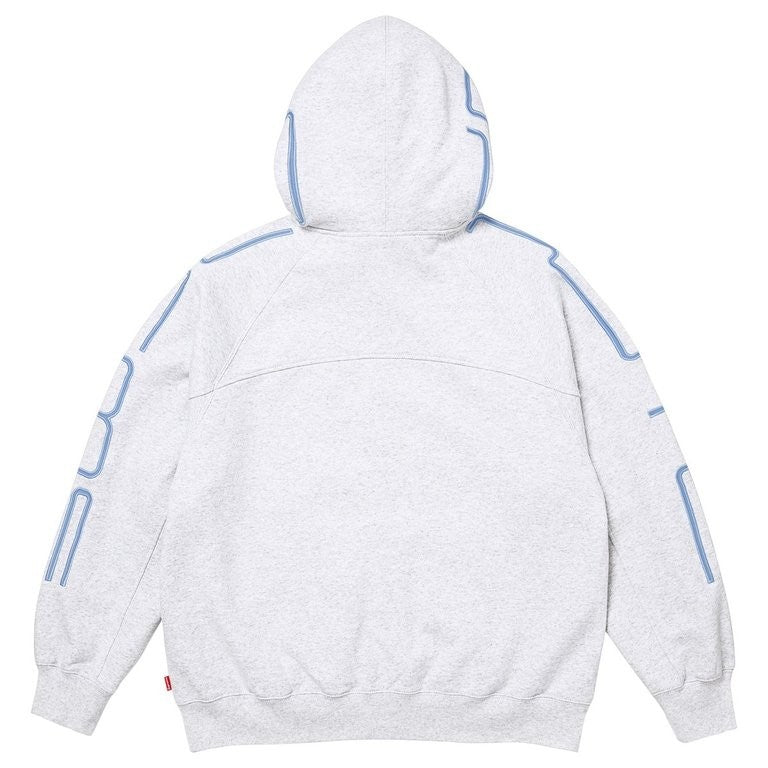 Supreme Connect Zip Up Hooded Sweatshirt Ash Grey
