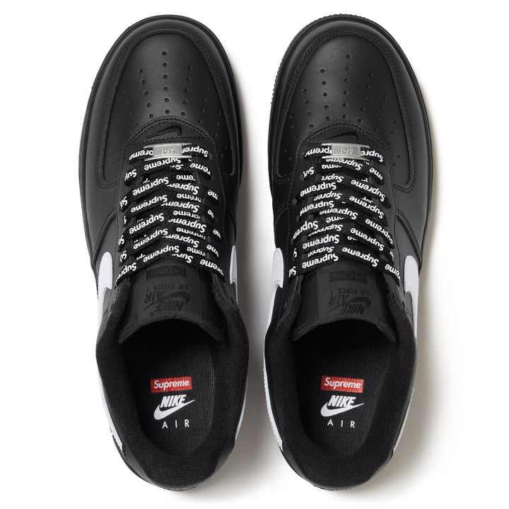 CU9225-002 Supreme Nike Air Force 1 Low Black White 25FW Week4 (Men's)