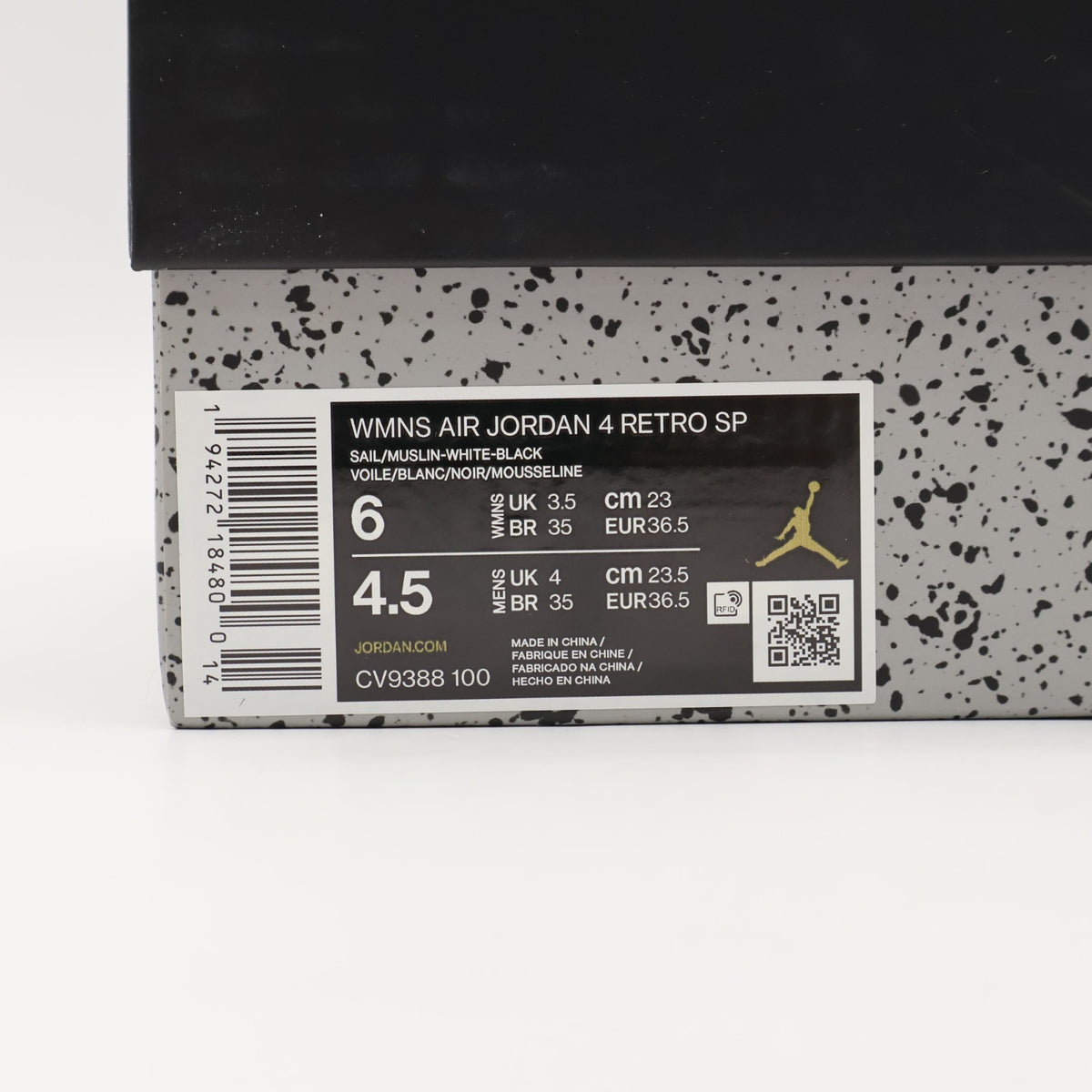 CV9388-100 Off-White Ã Nike Air Jordan 4 SP Sail (Women's)