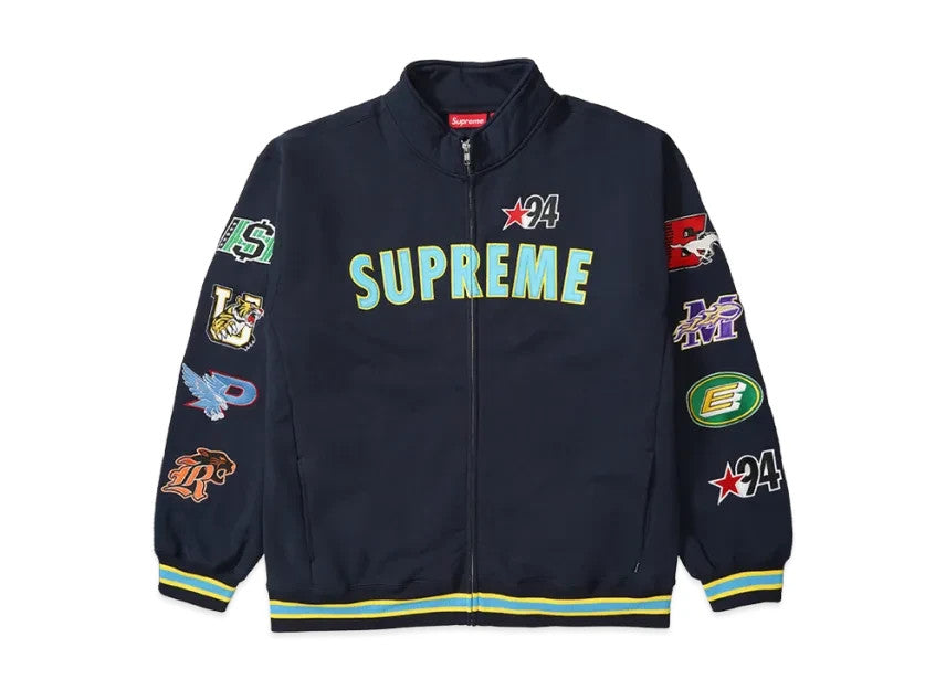 Supreme Mascots Zip Up Sweatshirt "Navy"