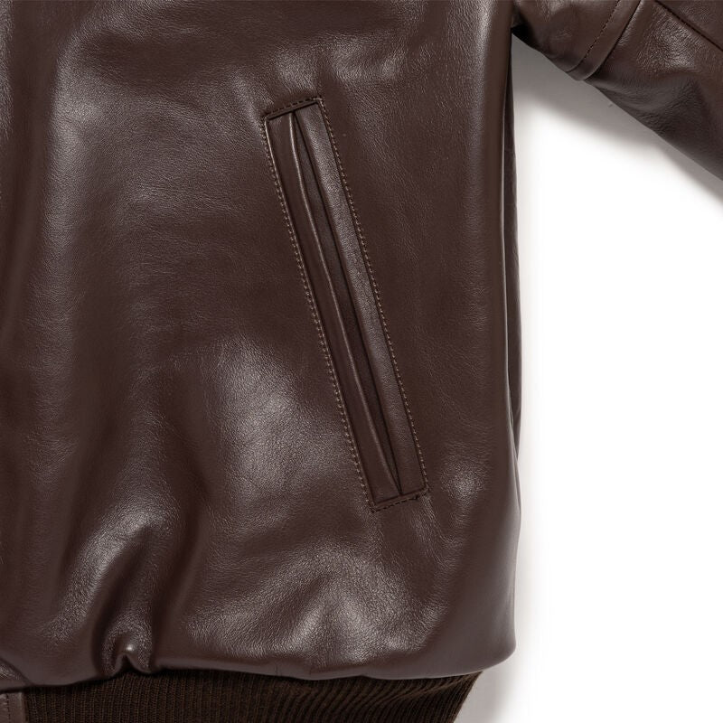 HUMAN MADE Leather Jacket Brown