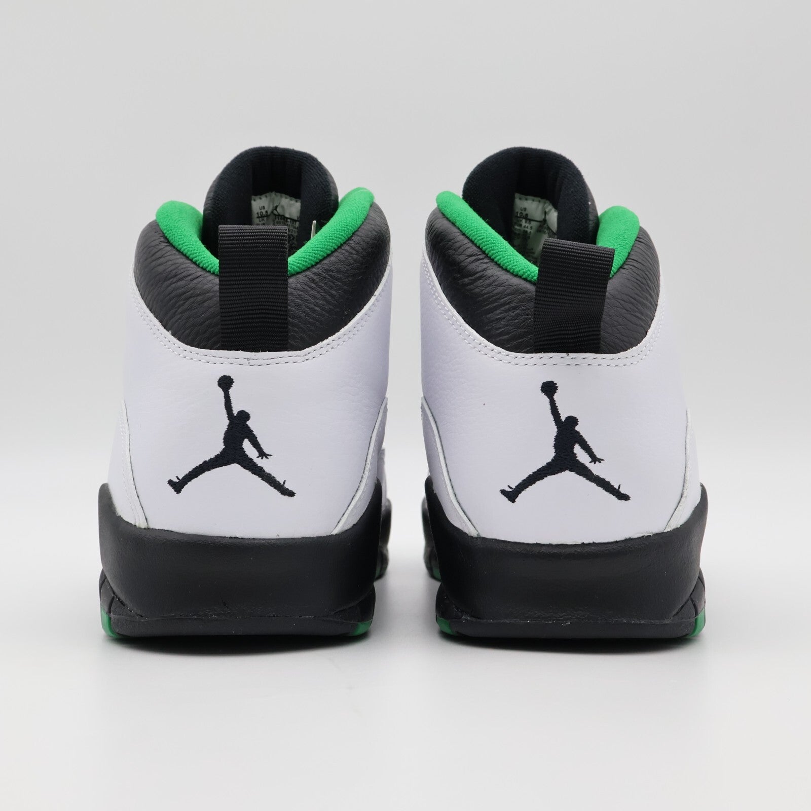 310805-137 Nike Air Jordan 10 Retro Seattle Super Sonics Pine Green White Black