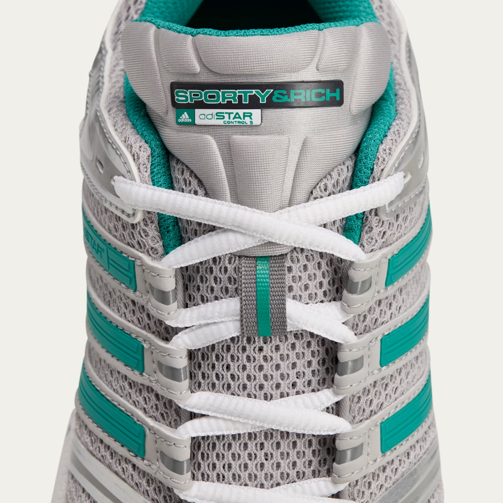 IH9708 Sporty Rich adidas Originals Adistar Control 5 Grey Two Pure Teal (Men's)