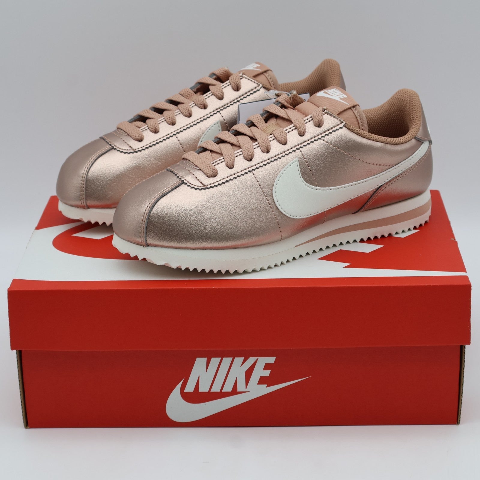 IR0042-900 Nike Cortez Metallic Red Bronze Rose Whisper (Women's)