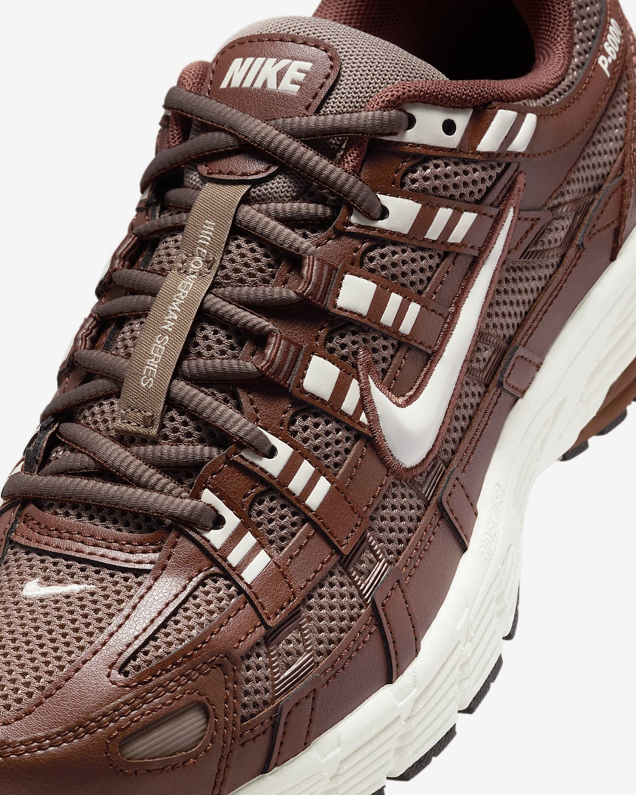 BV1021-200 Nike P-6000 Fauna Brown Mink Brown Black Soft Pearl (Women's)