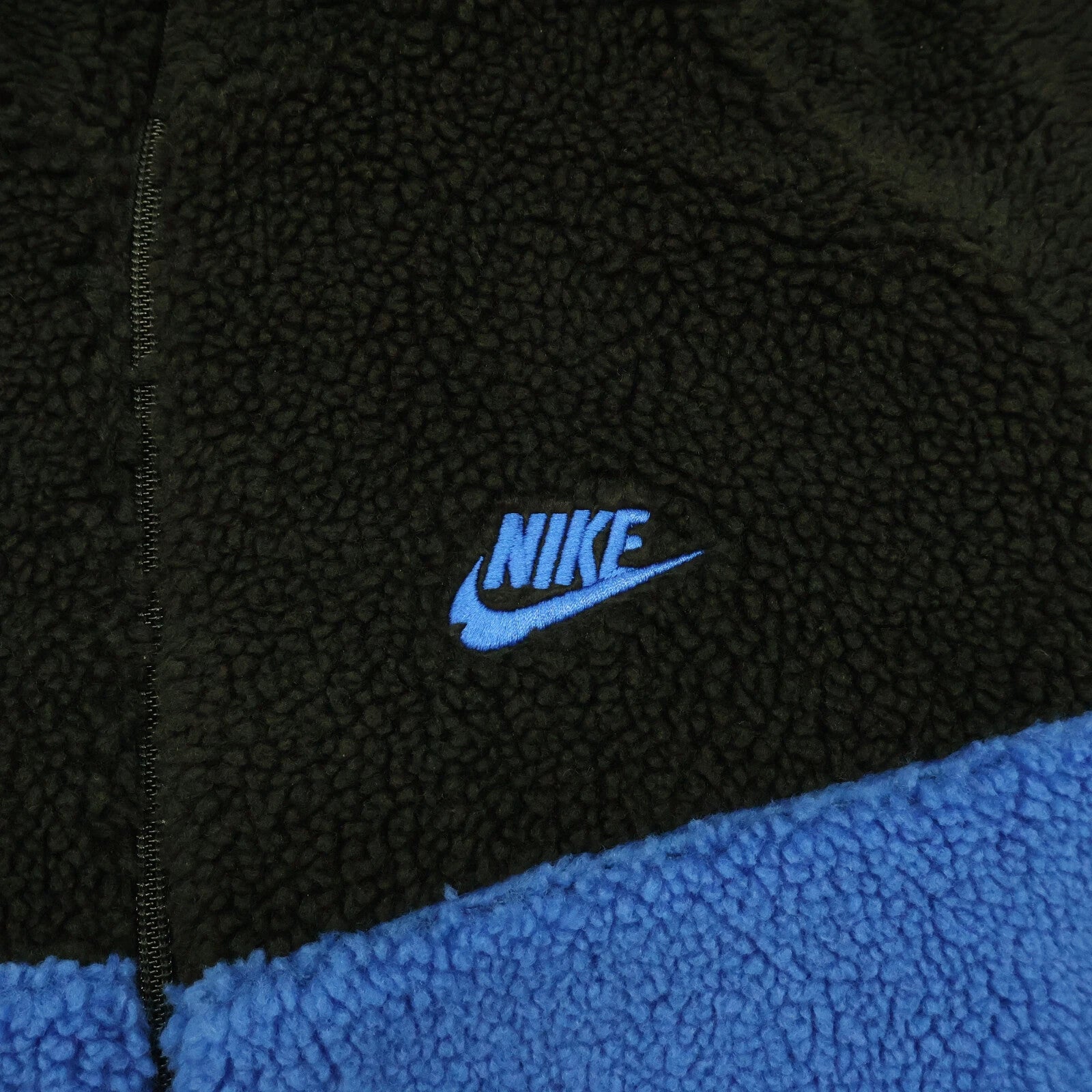 Nike Big Swoosh Reversible Boa Jacket Black Game Royal