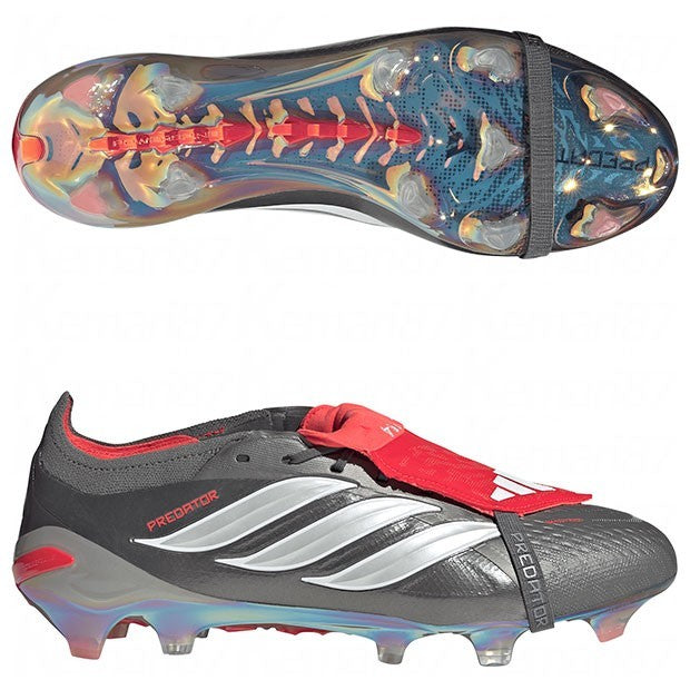 JS0379 adidas Predator Elite FT FG Iron Metallic Cloud White Lucid Red (Men's)