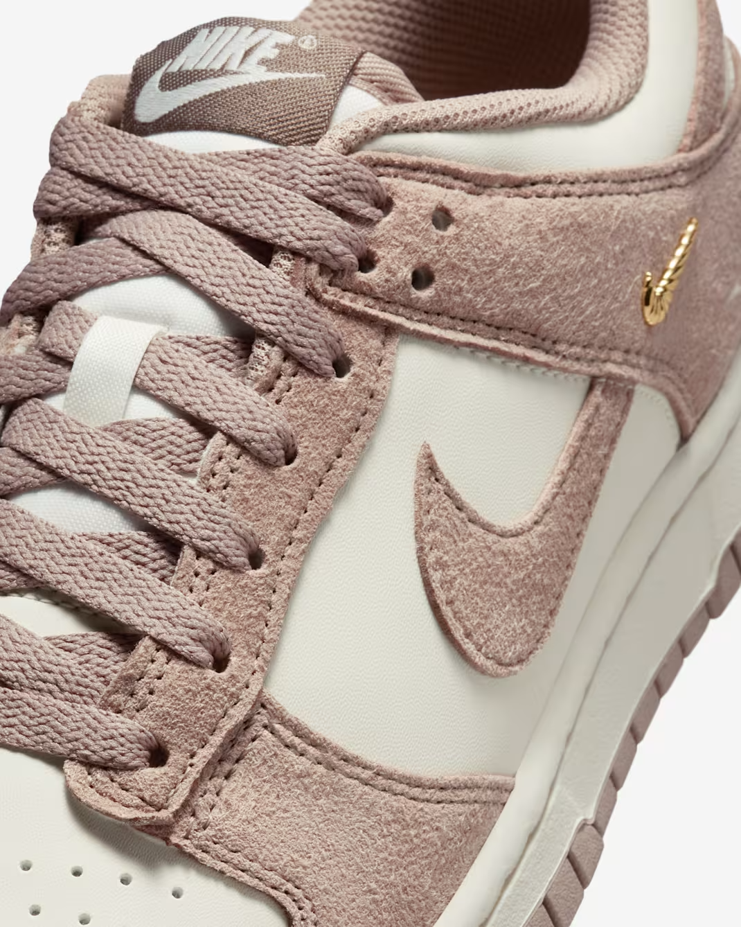 IB4417-105 Nike Dunk Low Malt Gold Mini Swoosh (Women's)