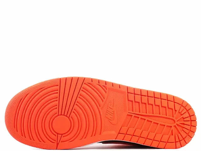 DM3381-600 Nike Air Jordan 1 Mid "Orange/Black" (Women's)