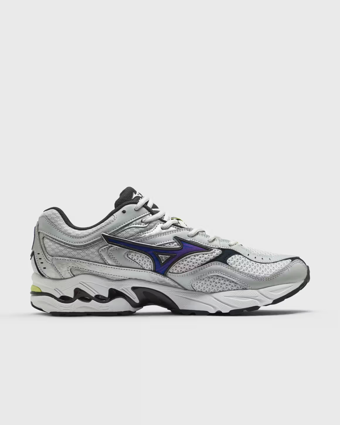 D1GA265202 Mizuno Wave MG4 LS "Light Grey/Purple/Lemon Yellow" (Men's)