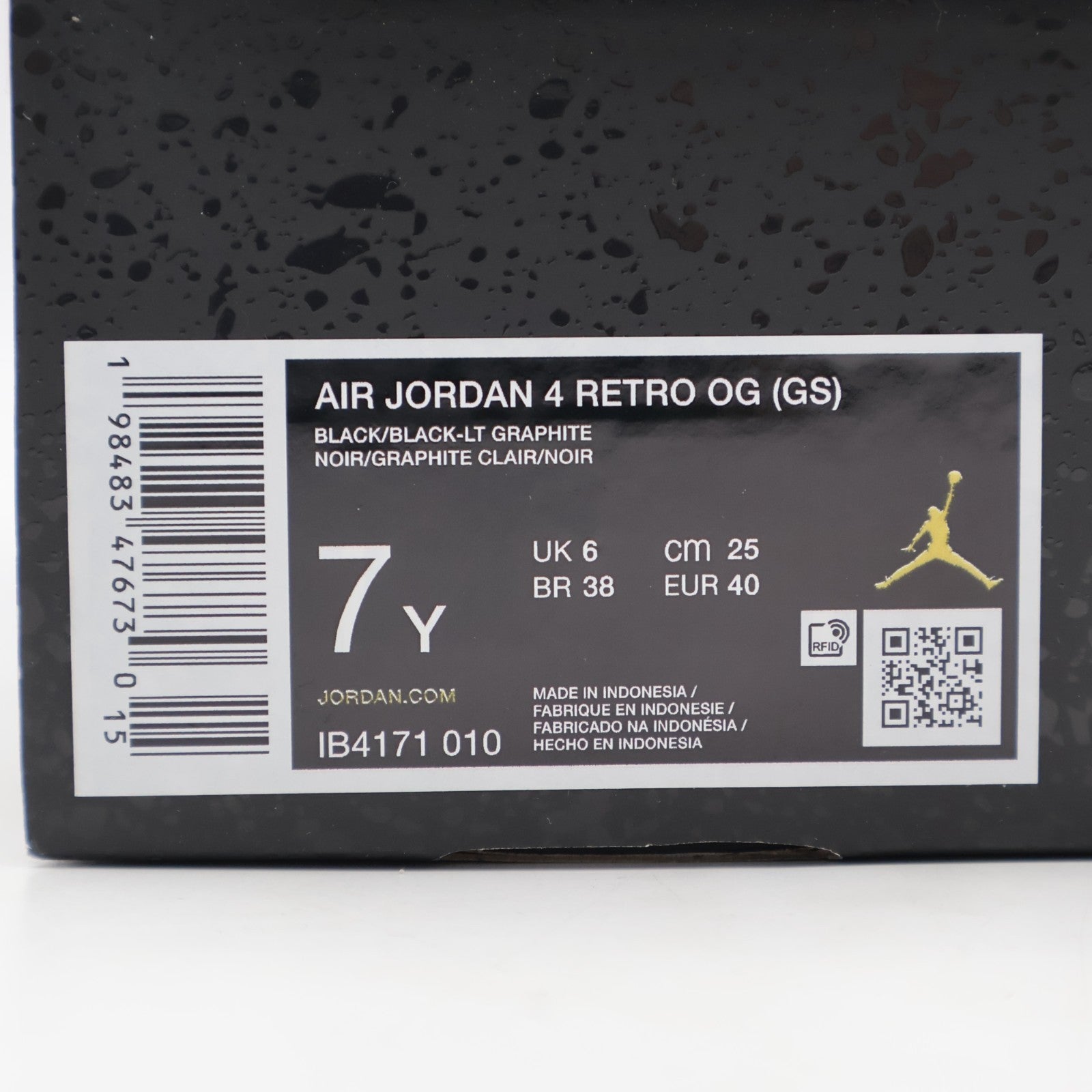 IB4171-010 Nike GS Air Jordan 4 Black Cat (2025)