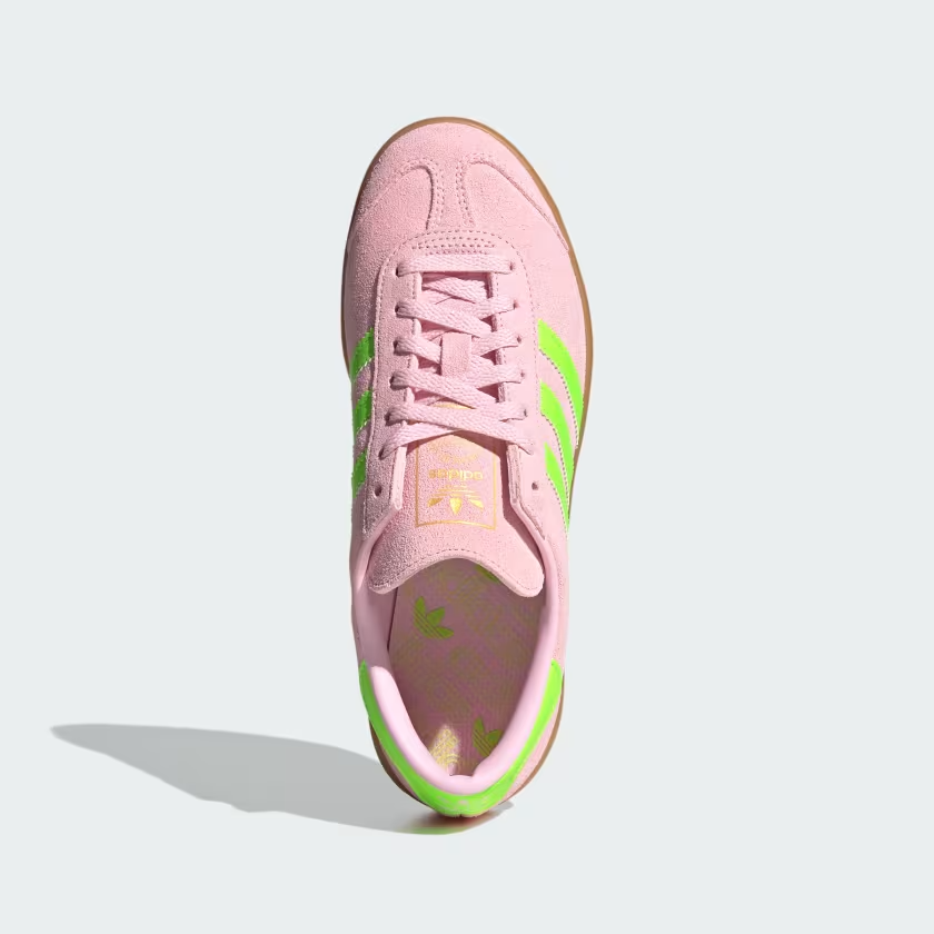 JS0683 adidas Originals Hamburg Clear Pink Solar Green Gold Metallic (Women's)