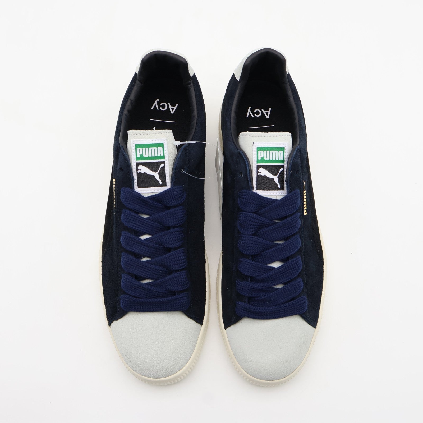 404132-01 Acy Puma Suede VTG MIJ Navy Warm White Black Puma (Men's)