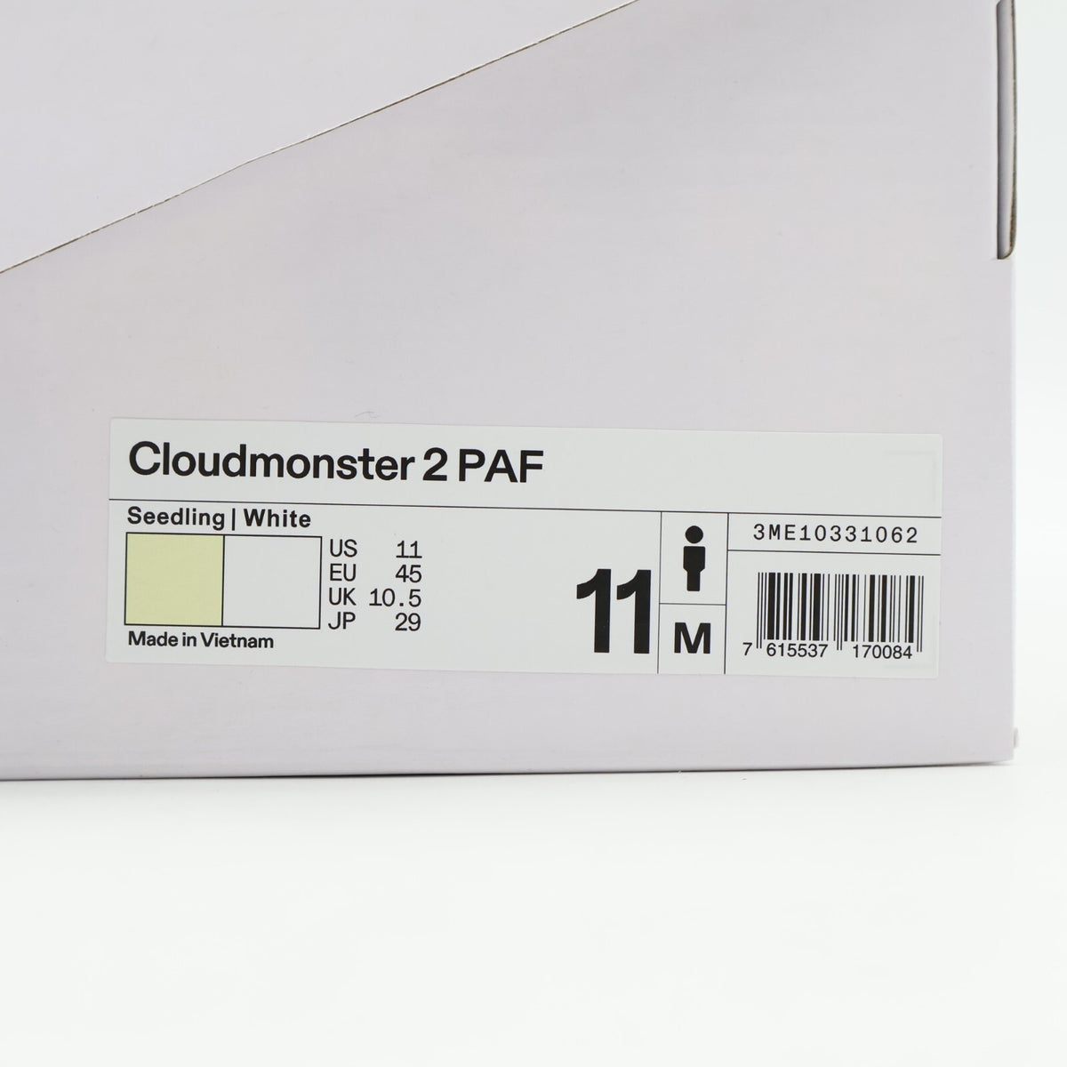 3ME10331062 POST ARCHIVE FACTION On Cloudmonster 2 PAF Seedling White (Men's)