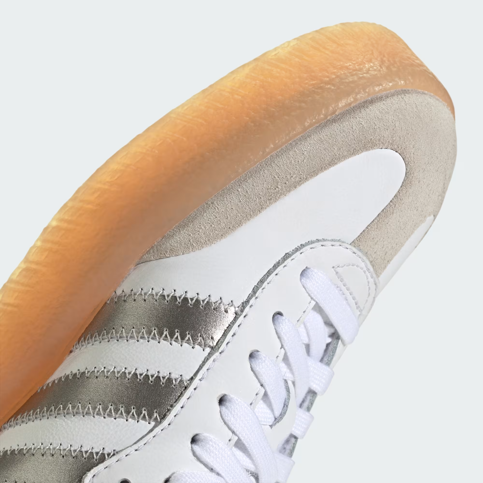 JS3943 adidas Originals Sambae Cloud White Silver Metallic Gum (Women's)