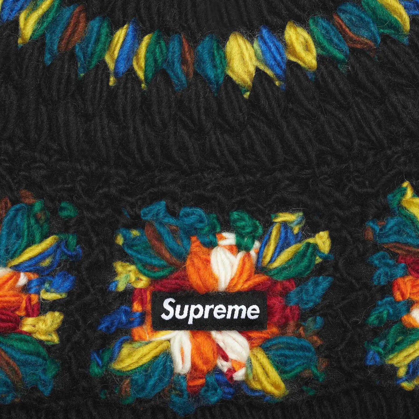 Supreme Crochet Beanie Black