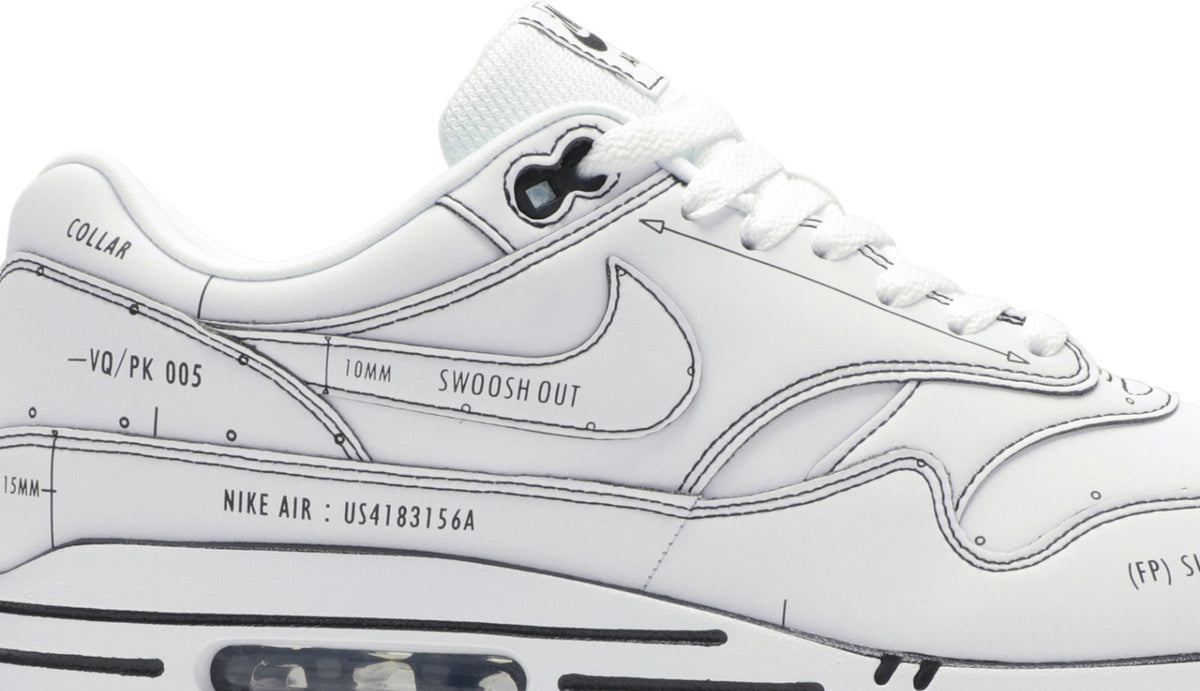 CJ4286-100 NIKE AIR MAX 1 "TINKER SCHEMATIC WHITE" (Men's)
