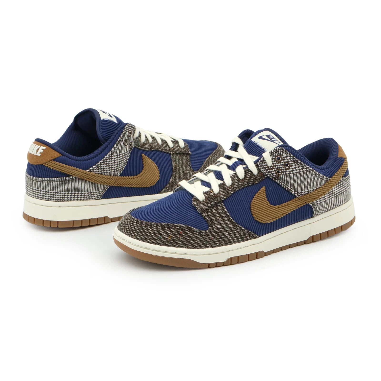 FQ8746-410 Nike Dunk Low PRM Tweed Midnight Navy Baroque Brown Corduroy (Men's)