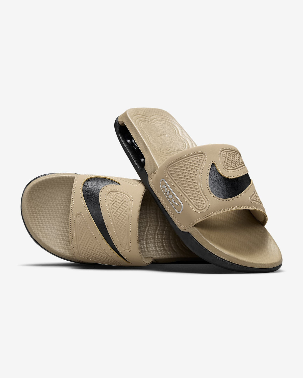 DC1460-201 Nike Air Max Cirro Slide Khaki Metallic Silver Black (Men's)