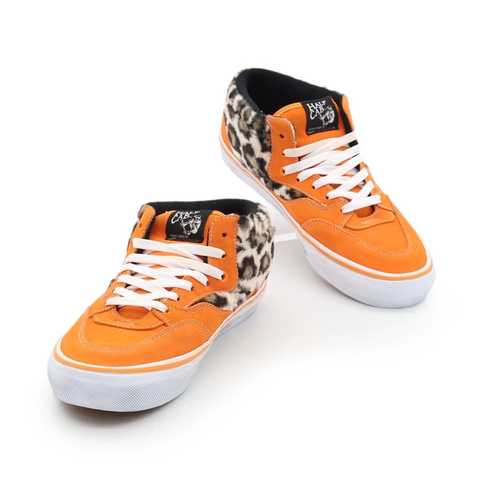 VN0A5KYAORA Supreme Vans Leopard Half Cab Orange White Brown (Men's)