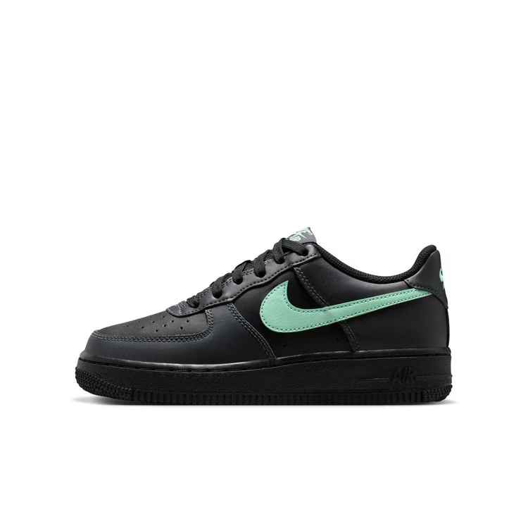 CT3839-018 Nike GS Air Force 1 Low "Black/Anthracite/Arctic Green" (Kids)