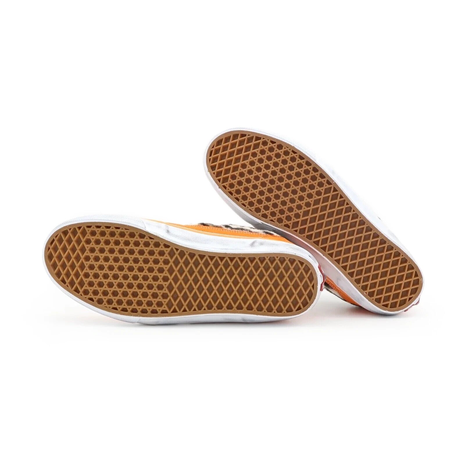 VN0A5KYAORA Supreme Vans Leopard Half Cab Orange White Brown (Men's)
