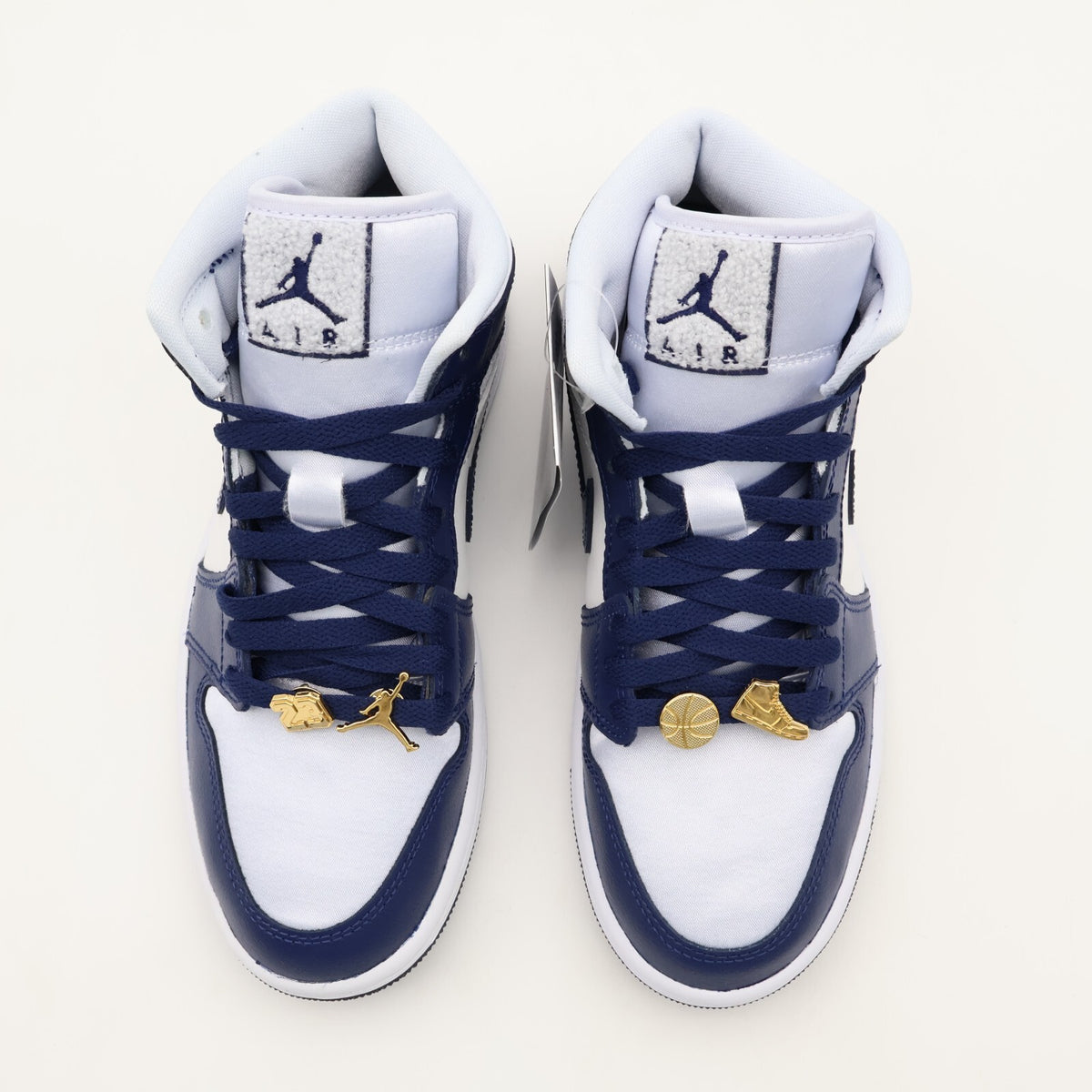 FZ8777-044 Nike Air Jordan 1 Mid Football Grey Mid Night Navy (Women's)