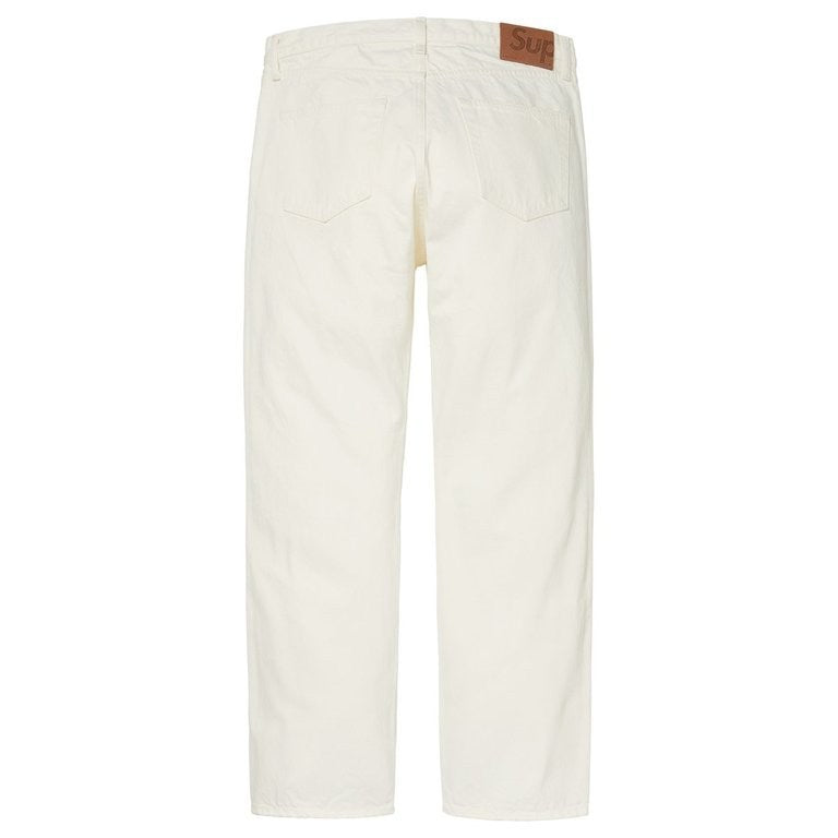 Supreme Slim Straight Selvedge Jean White