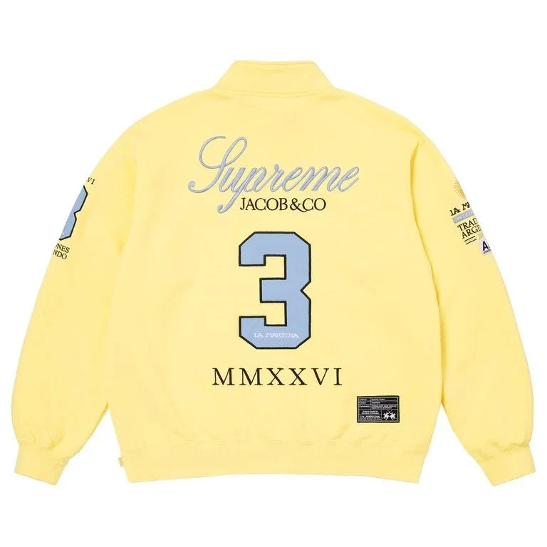Supreme x La Martina Zip Up Sweatshirt Light Yellow