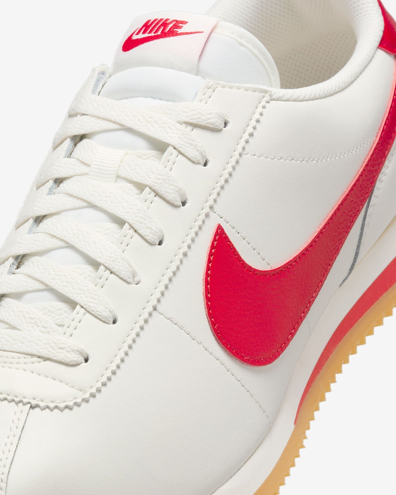 DM4044-110 Nike Cortez Leather Sail Gum Yellow University Red (Men's)