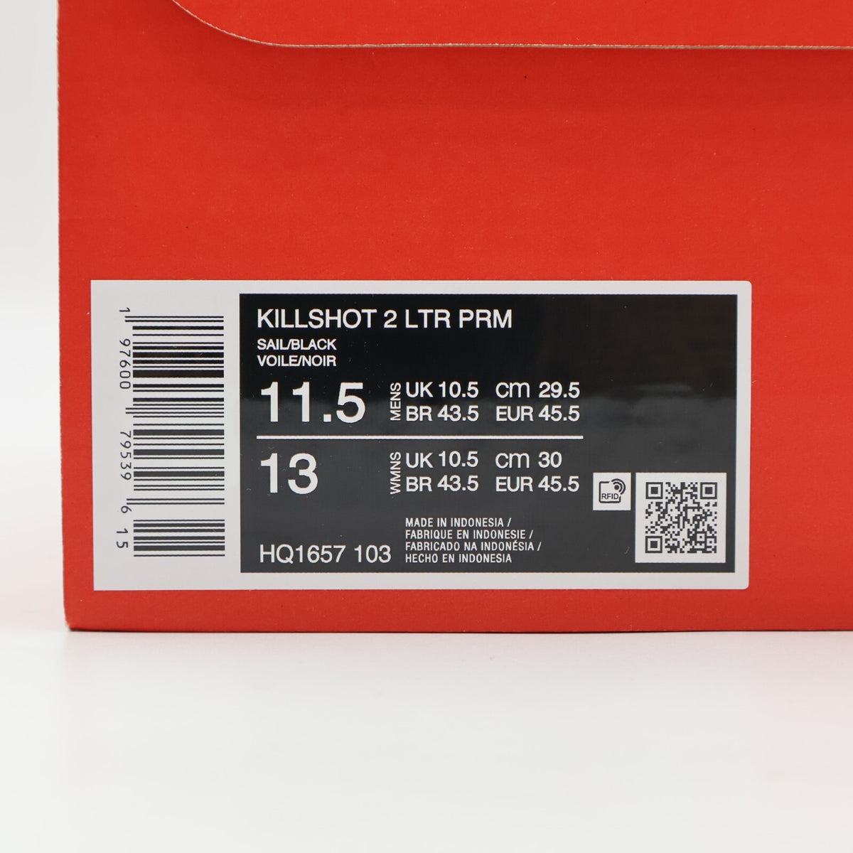 HQ1657-103 Nike Killshot 2 Leather Sail Black (Men's)