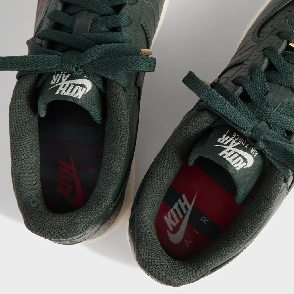 IM6037-300 KITH Nike GS Air Force 1 Low Black Spruce