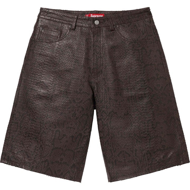 Supreme Baggy Leather Short Snakeskin