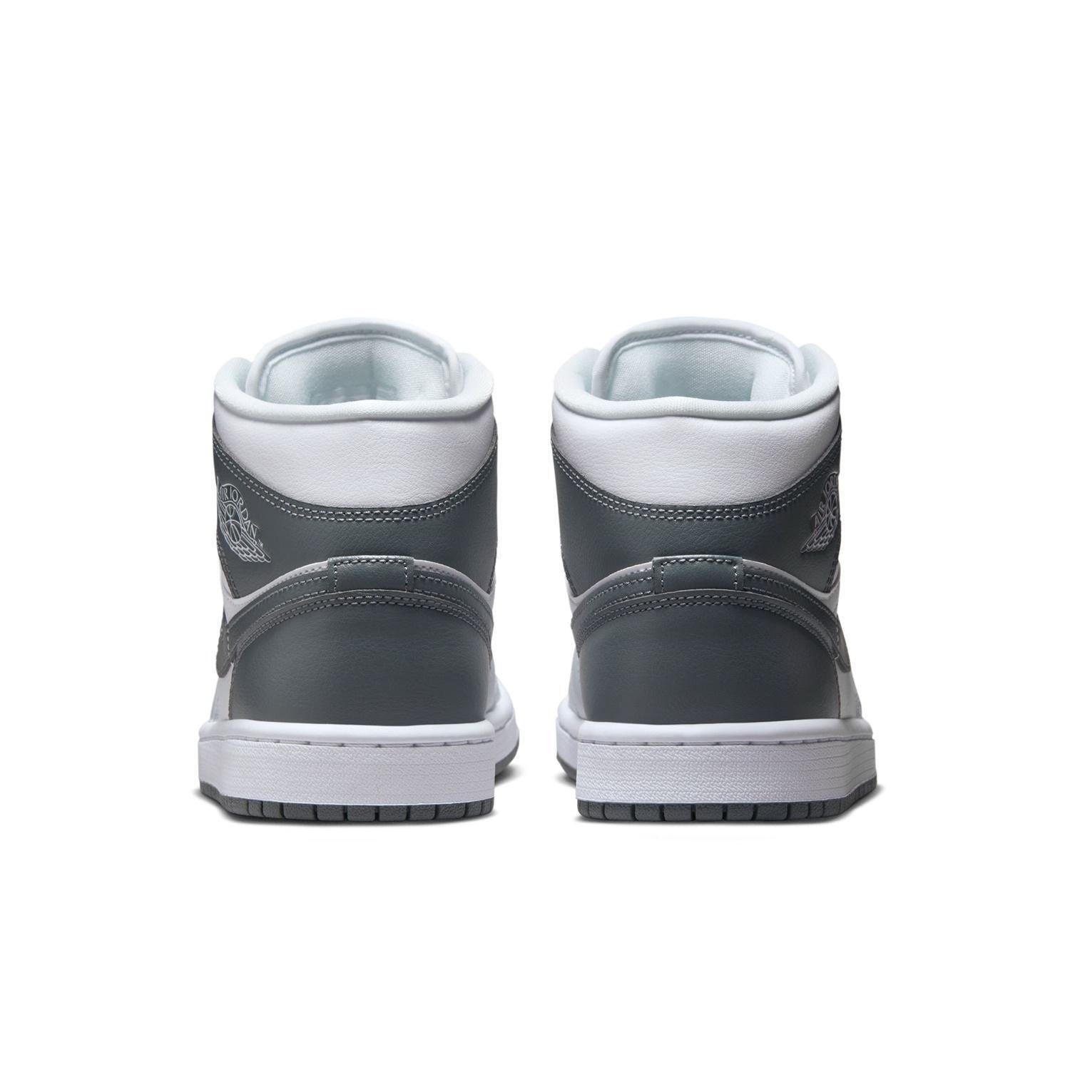 BQ6472-113 Nike Air Jordan 1 Mid White Smoke Grey (Women's)