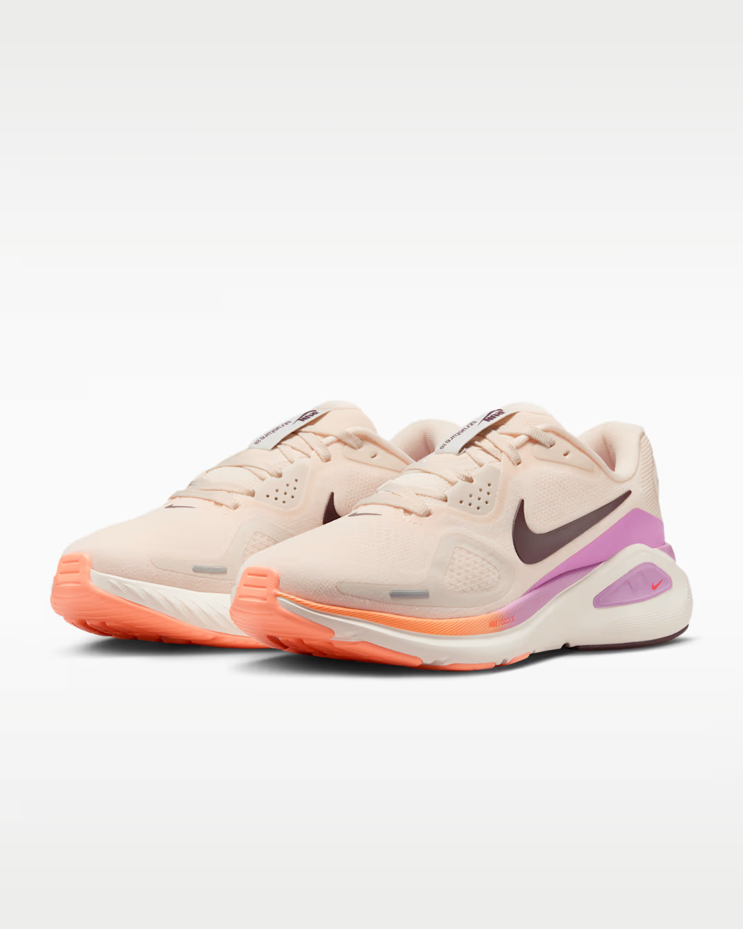 HJ1101-113 Nike Structure 26 Chalk Light Magenta Orange Pulse Tattoo (Women's)
