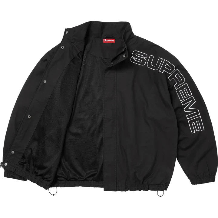 Supreme Spellout Embroidered Ripstop Track Jacket Black