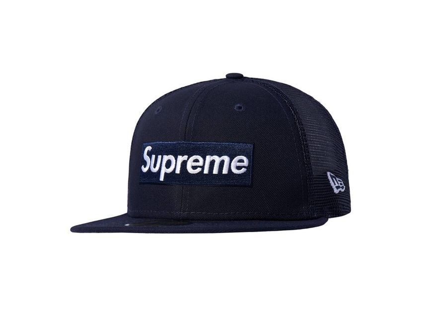 Supreme Box Logo Mesh Back New Era Navy (22SS)