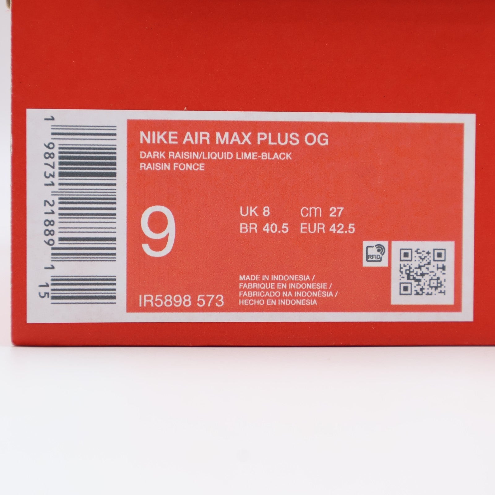 IR5898-573 Nike Air Max Plus OG "Dark Raisin/Black" (Men's)