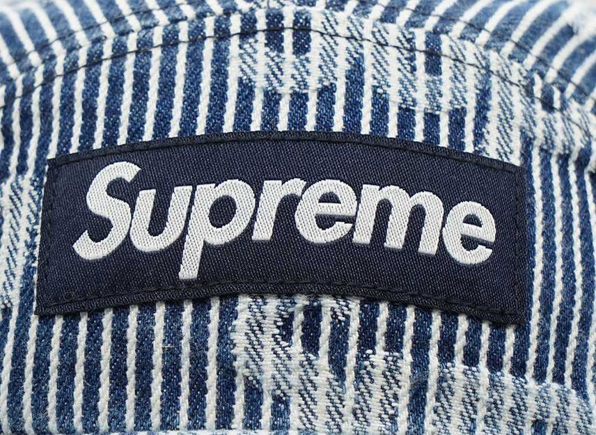 Supreme Denim Camp Cap Stripe (24SS)