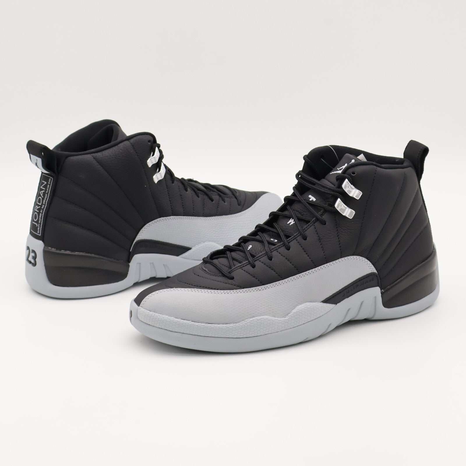 CT8013-010 Nike Air Jordan 12 Retro Barons Black and Wolf Grey (Men's)