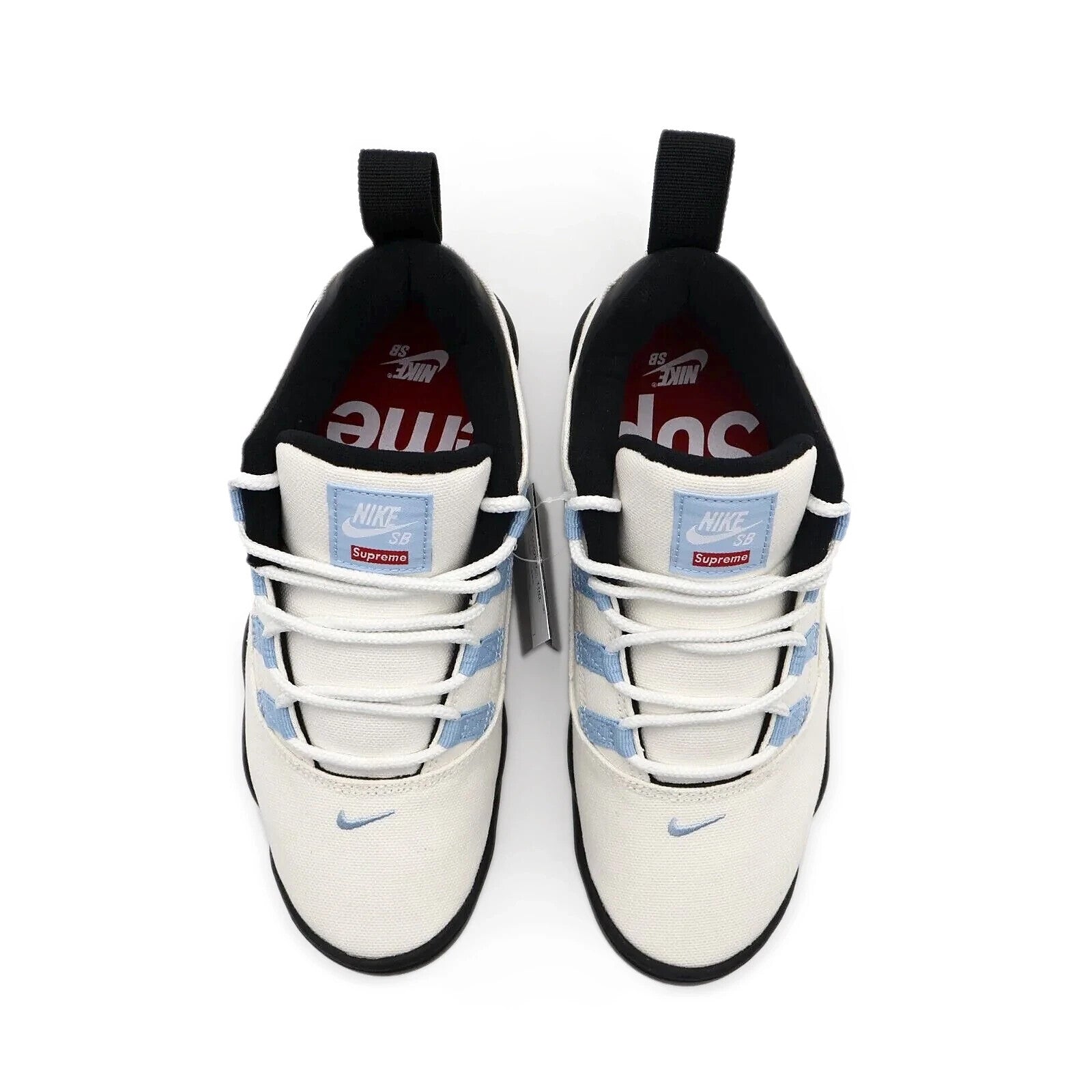 FQ3000-100 Supreme Nike SB Darwin Low White Sail Boarder Blue Black (Men's)