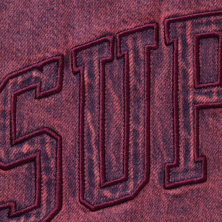 Supreme Shearling Lined Denim Work Shirt Overdyed Pink